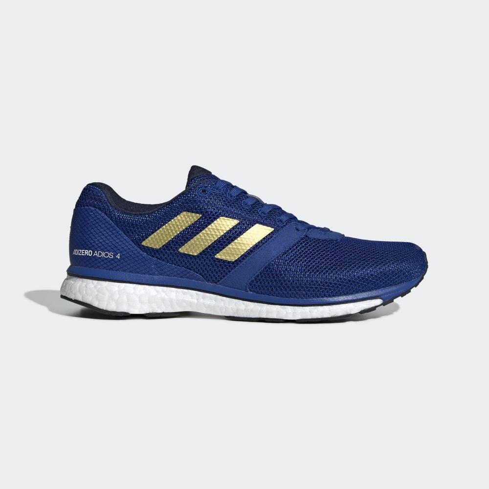 Adidasi Alergare Adidas Adizero Adios 4 Barbati Romania - Albastru Regal/Aurii Metal/Bleumarin EF146